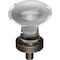 Jeffrey Alexander 1-1/4" Overall Length Brushed Oil Rubbed Bronze Football Glass Harlow Cabinet Knob G110DBAC - alternate 2